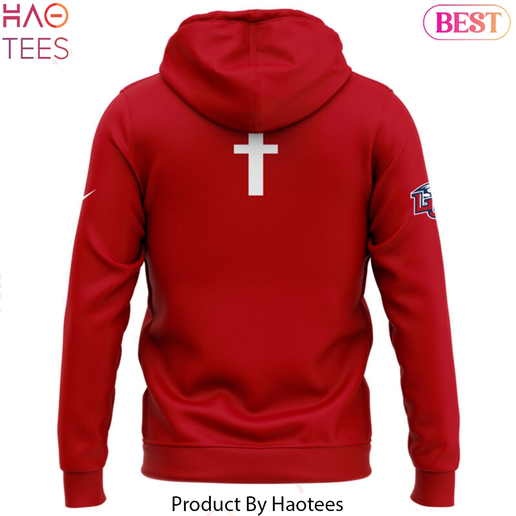 Coach Jamey Chadwell Jesus Won Liberty Flames Hoodie - Red Coach Jamey Chadwell Jesus Won Liberty Flames Hoodie - Red
