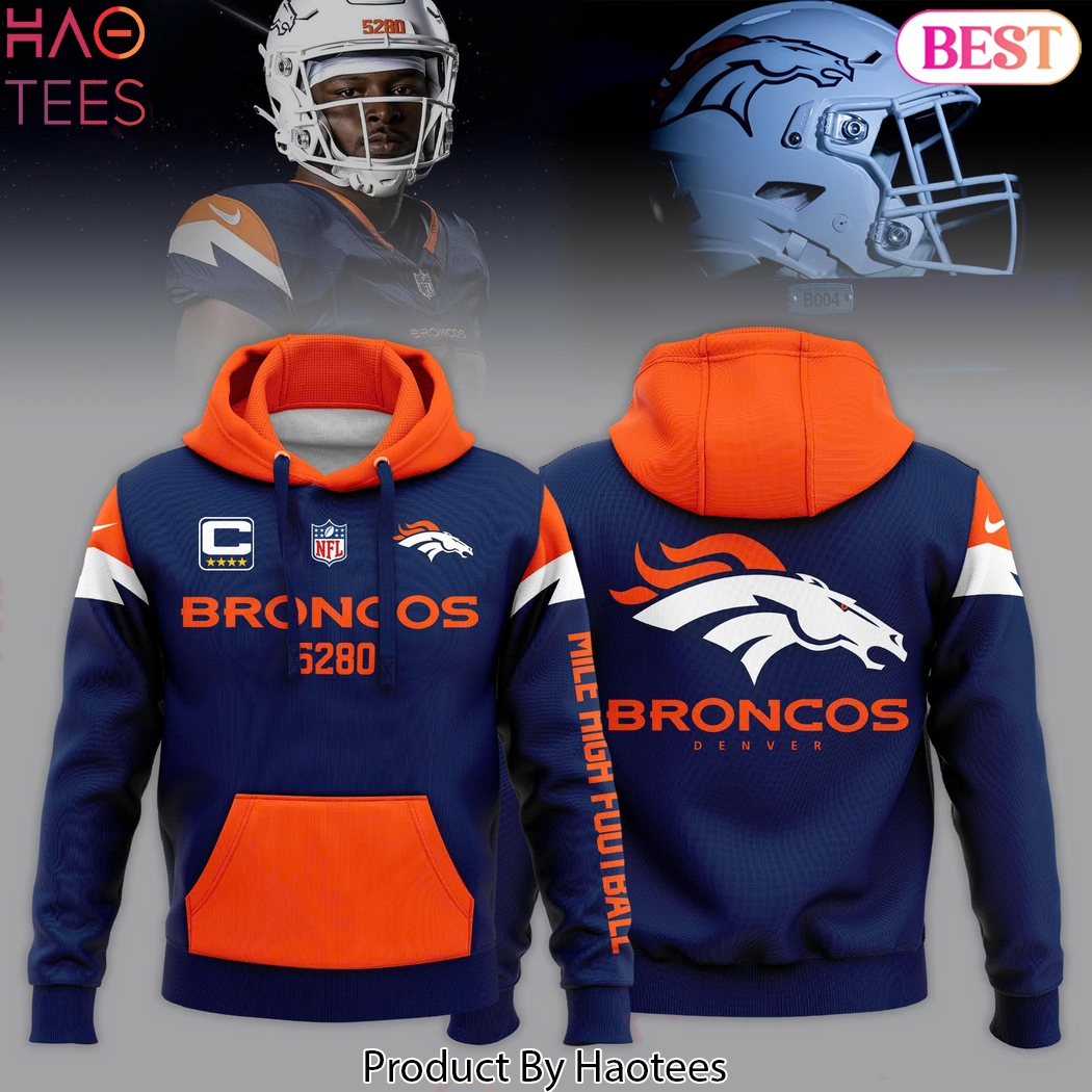 Denver Broncos Nights Mode Mile High Football Design Hoodie Denver Broncos Nights Mode Mile High Football Design Hoodie