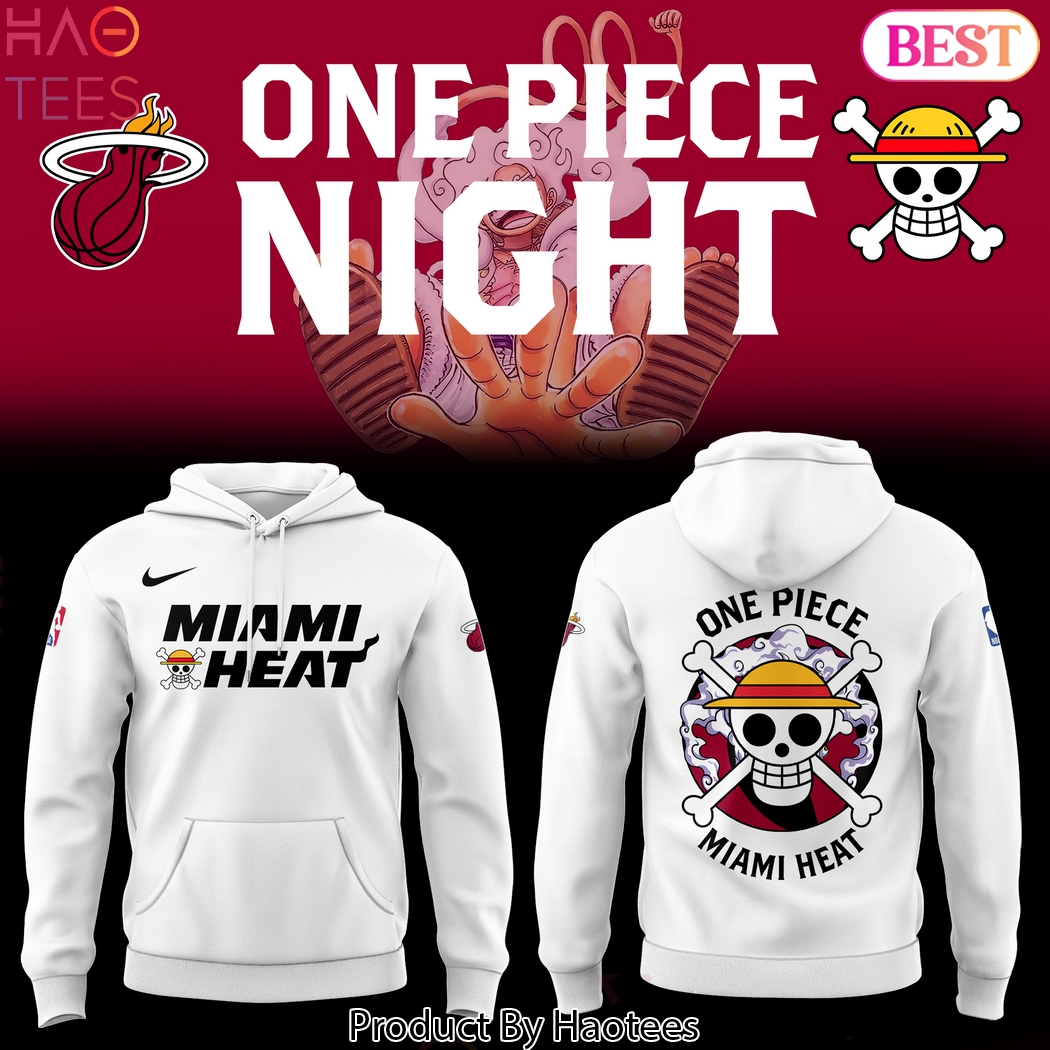 Miami Heat Basketball x One Piece Night Design Hoodie