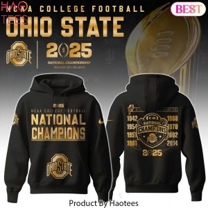 NCAA College Football National Champions 2025 Ohio State Buckeyes – 9 Time National Champions Design Hoodie