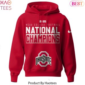 NCAA College Football National Champions 2025 Ohio State Buckeyes Design Hoodie