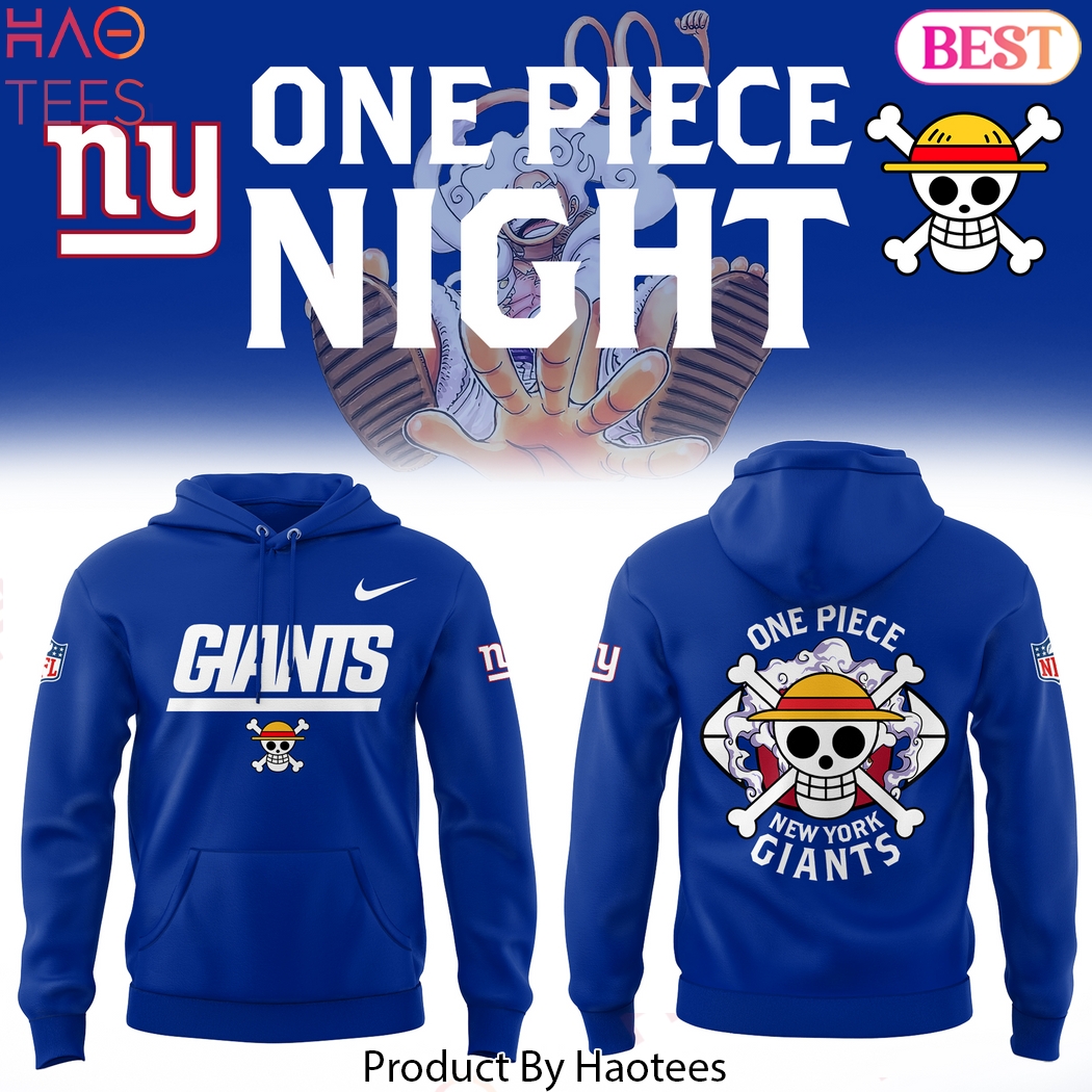 New York Giants x One Piece Design Hoodie - Blue New York Giants x One Piece Design Hoodie - Blue
