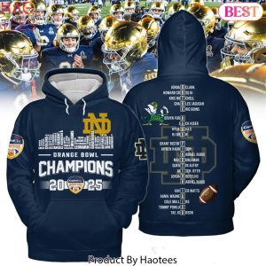 Notre Dame Fighting Irish Orange Bowl Champions Design Hoodie