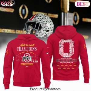 Ohio State Buckeyes 2024-25 CFP National Champions Design Hoodie