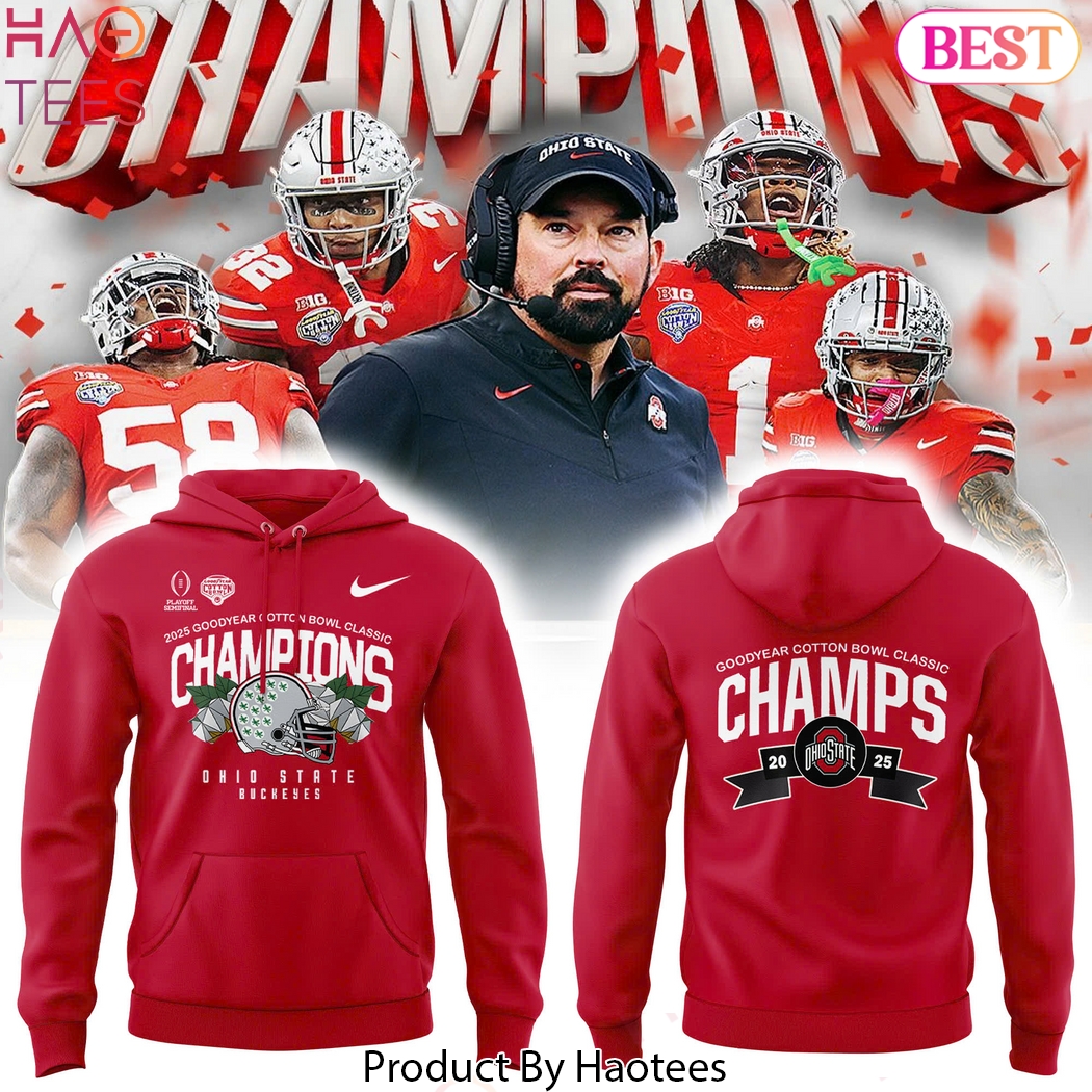Ohio State Buckeyes 2025 Goodyear Cotton Bowl Classic Champions Design Hoodie Ohio State Buckeyes 2025 Goodyear Cotton Bowl Classic Champions Design Hoodie
