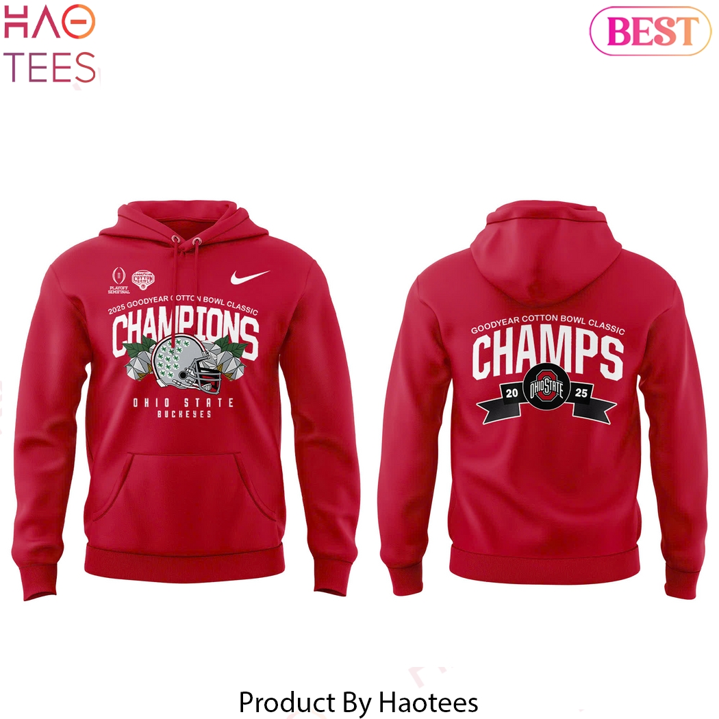 Ohio State Buckeyes 2025 Goodyear Cotton Bowl Classic Champions Design Hoodie Ohio State Buckeyes 2025 Goodyear Cotton Bowl Classic Champions Design Hoodie