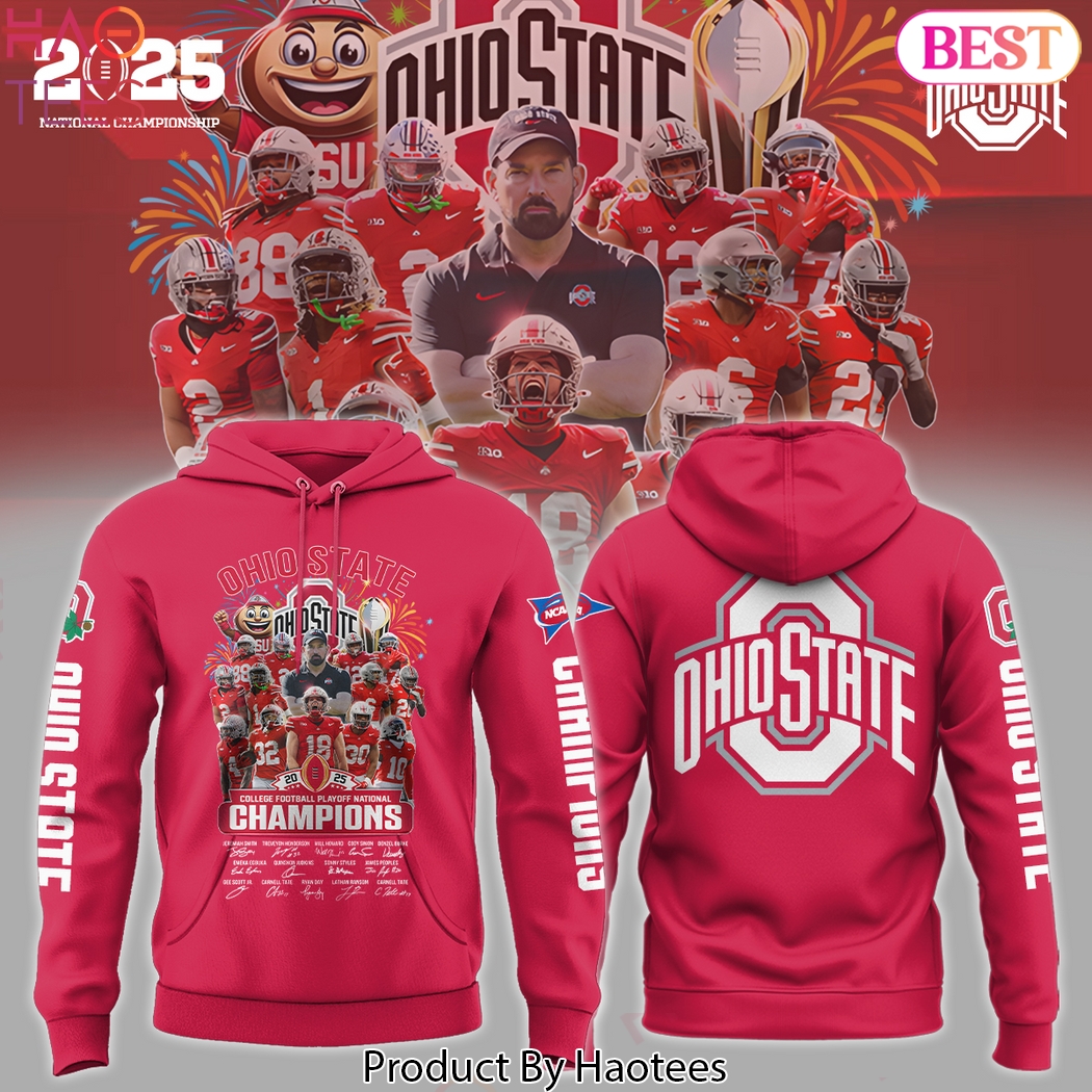 Ohio State Buckeyes College Football National Champions Signature Design Hoodie Ohio State Buckeyes College Football National Champions Signature Design Hoodie