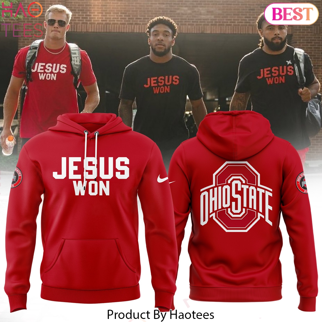 Ohio State Buckeyes Football Jesus Won Design Hoodie Ohio State Buckeyes Football Jesus Won Design Hoodie