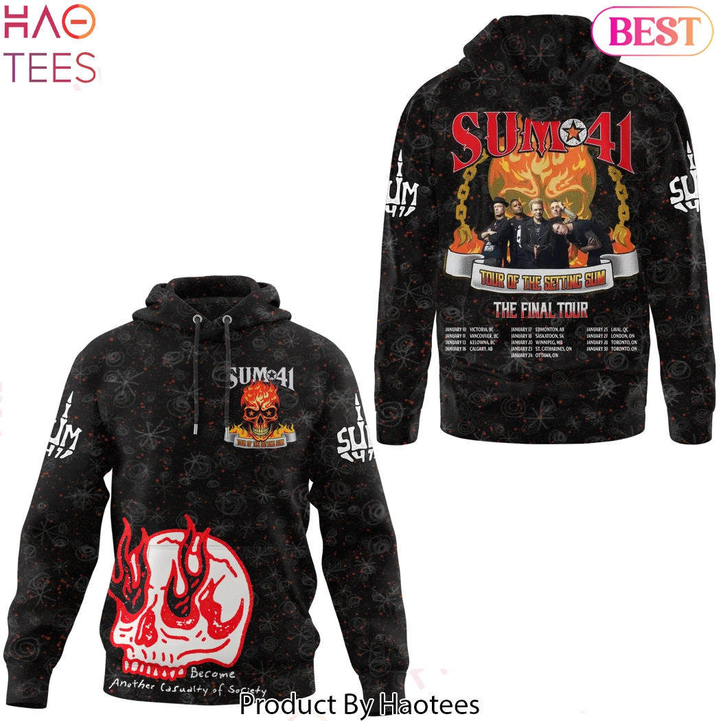 Sum 41 - Tour Of The Setting Sum The Final Tour Design Hoodie Sum 41 - Tour Of The Setting Sum The Final Tour Design Hoodie