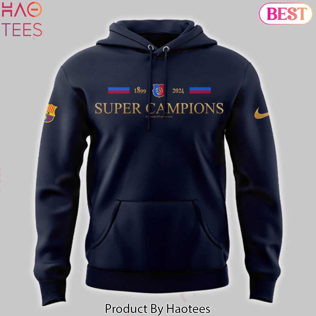 Supercopa De Espana Campions FC Barcelona Design Hoodie Supercopa De Espana Campions FC Barcelona Design Hoodie