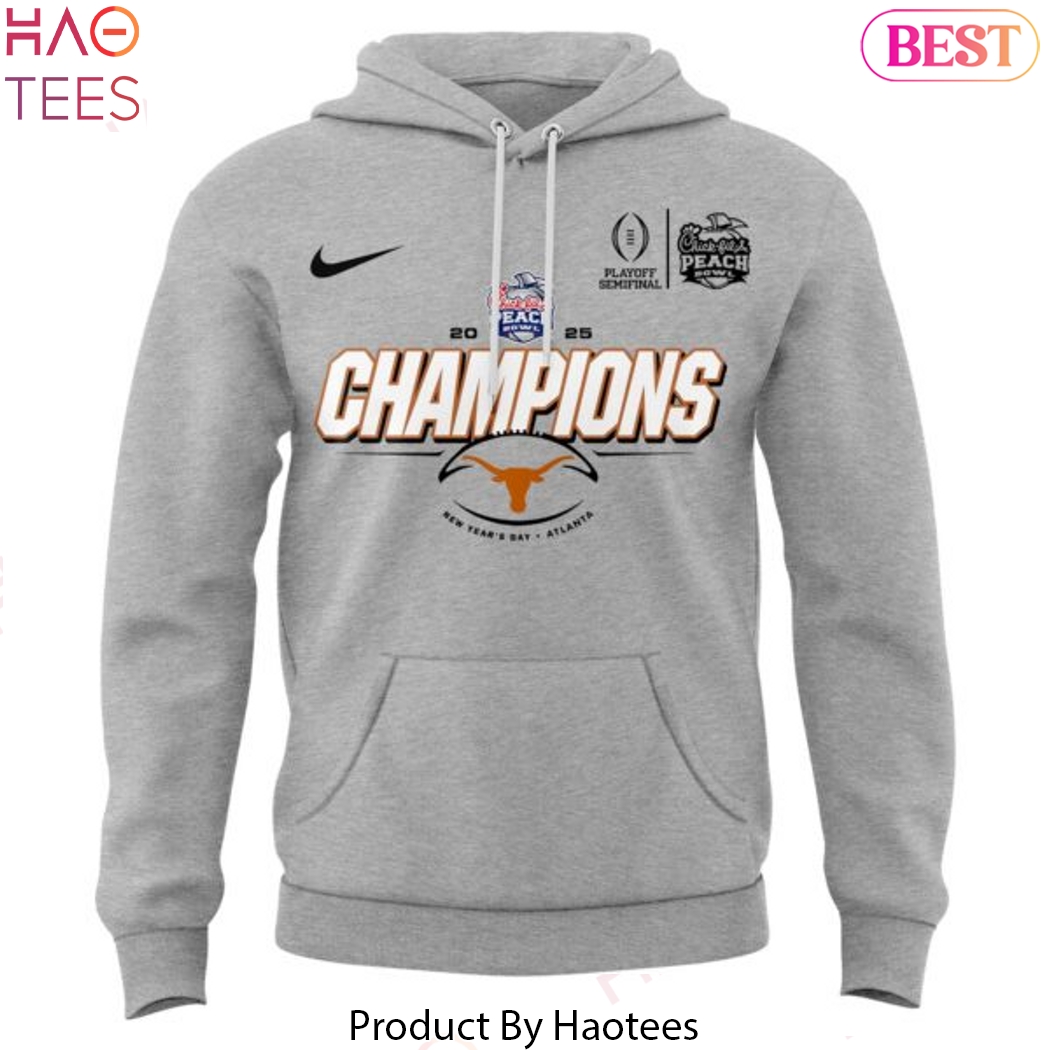 Texas Longhorns College Football Playoff Peach Bowl Champions Design Hoodie Texas Longhorns College Football Playoff Peach Bowl Champions Design Hoodie