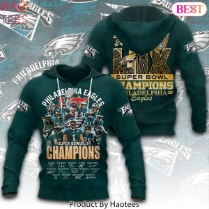 2024 Philadelphia Eagles Super Bowl LIX Champions Design Signature Hoodie