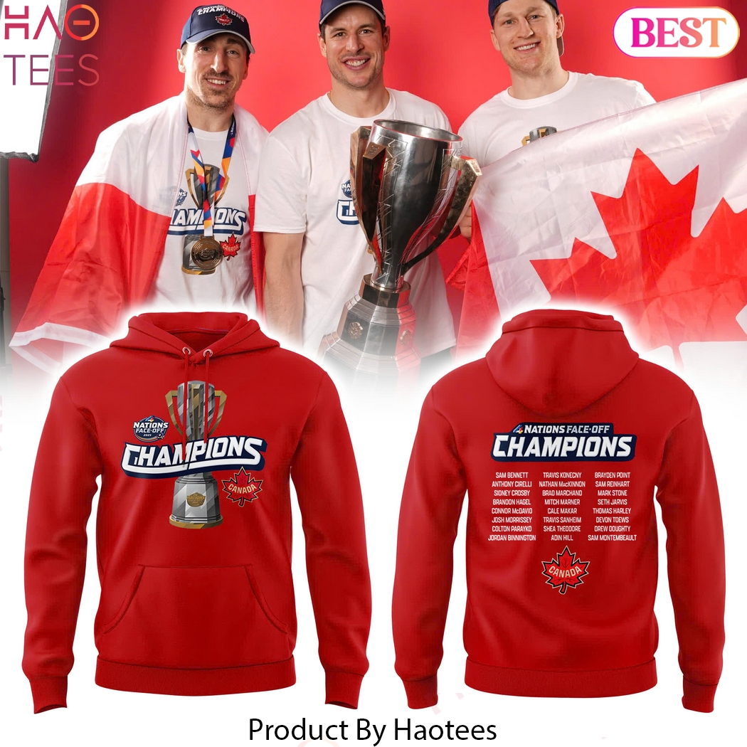 2025 4 Nations Face Off Champions Canada Design Hoodie - Red 2025 4 Nations Face Off Champions Canada Design Hoodie - Red