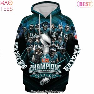 2025 LIX Super Bowl Champion Philadelphia Eagles Design Hoodie