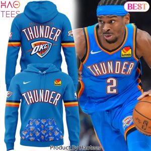 2025 Oklahoma City Thunder Basketball Design Hoodie – Blue