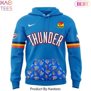 2025 Oklahoma City Thunder Basketball Design Hoodie – Blue