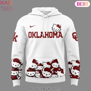 2025 Oklahoma Sooners Women Softball x Hello Kitty Design Hoodie – Red