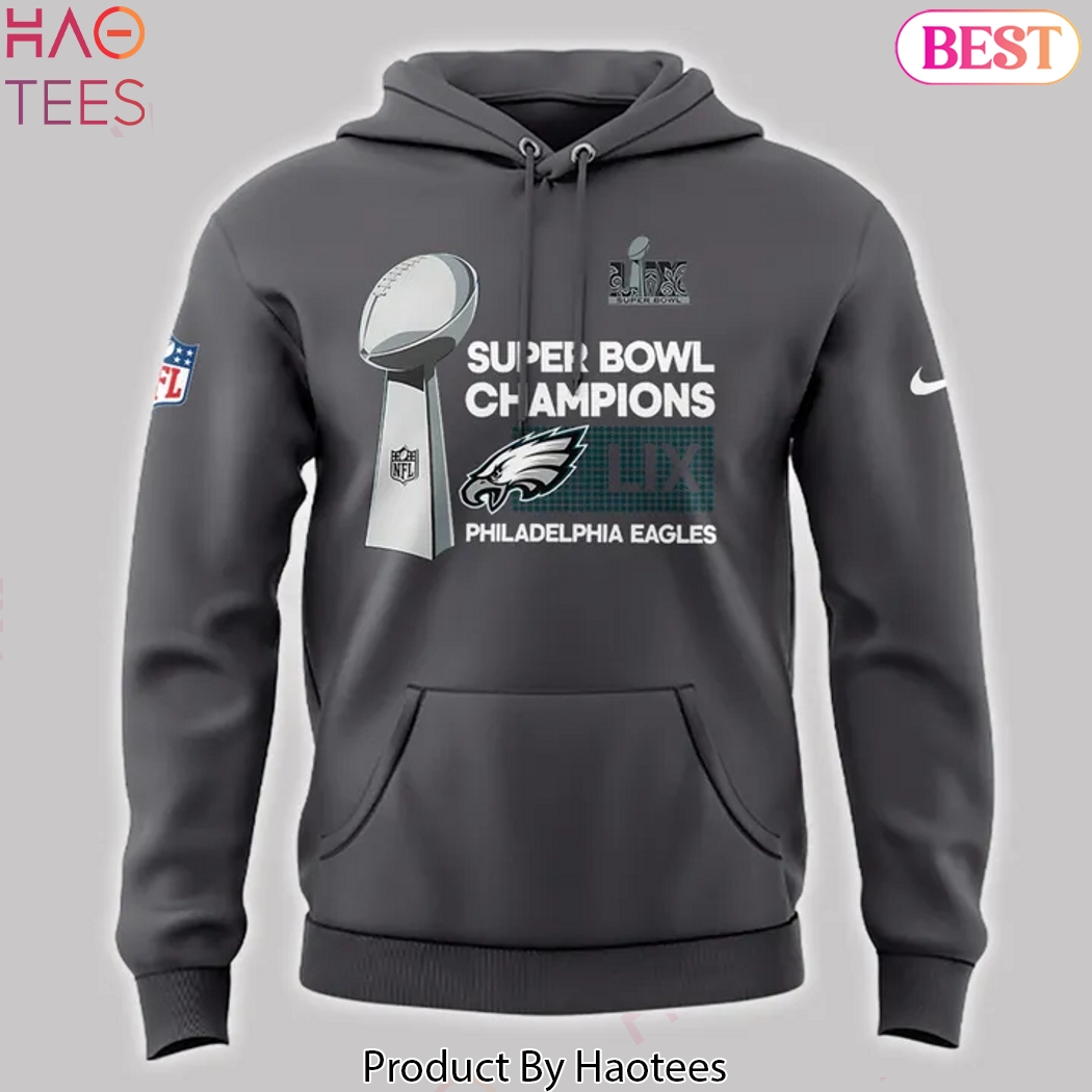 2025 Philadelphia Eagles Super Bowl LIX Champions Special Hoodie - Grey 2025 Philadelphia Eagles Super Bowl LIX Champions Special Hoodie - Grey