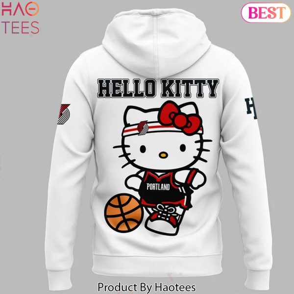 2025 Portland Trail Blazers x Hello Kitty Design Hoodie