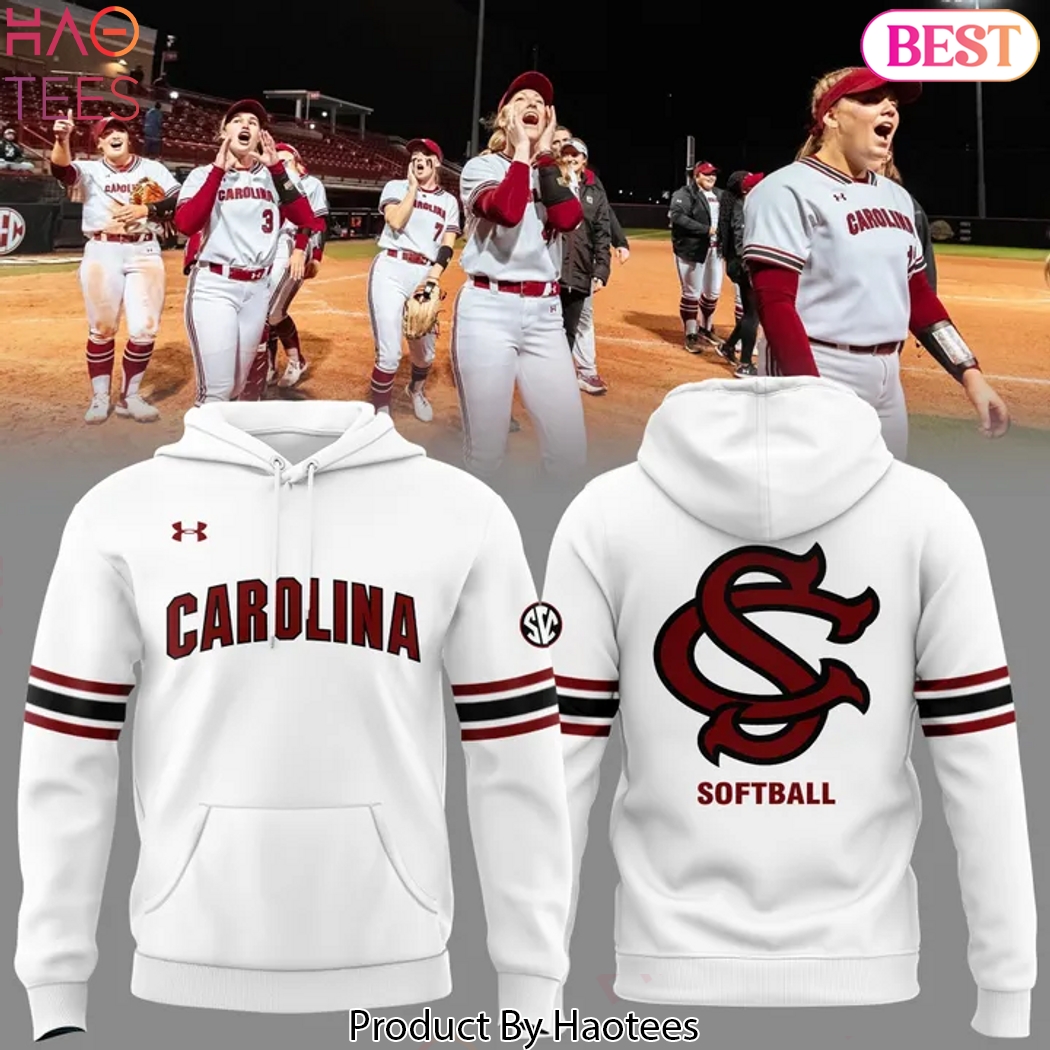 2025 South Carolina Gamecocks Softball Design Hoodie - White 2025 South Carolina Gamecocks Softball Design Hoodie - White