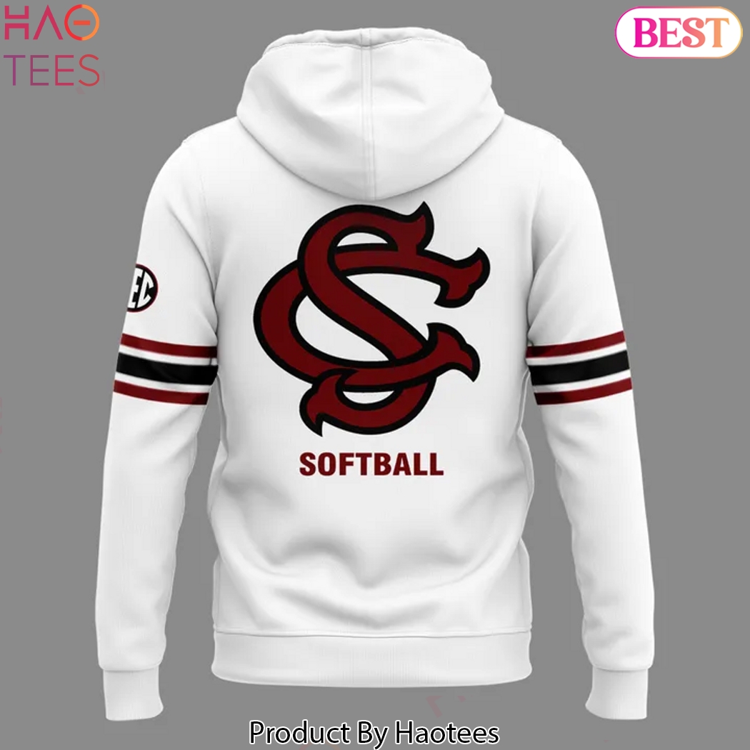 2025 South Carolina Gamecocks Softball Design Hoodie - White 2025 South Carolina Gamecocks Softball Design Hoodie - White