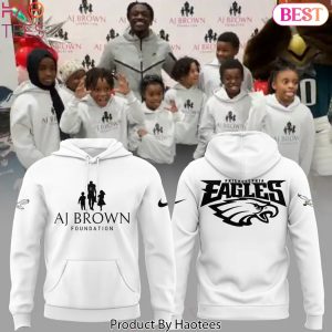 AJ Brown Foundation Philadelphia Eagles Design Hoodie – White
