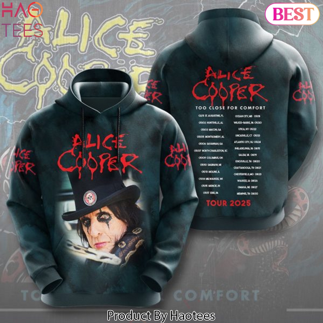 Alice Cooper 2025 Tour Too Close For Comfort Design Hoodie Alice Cooper 2025 Tour Too Close For Comfort Design Hoodie