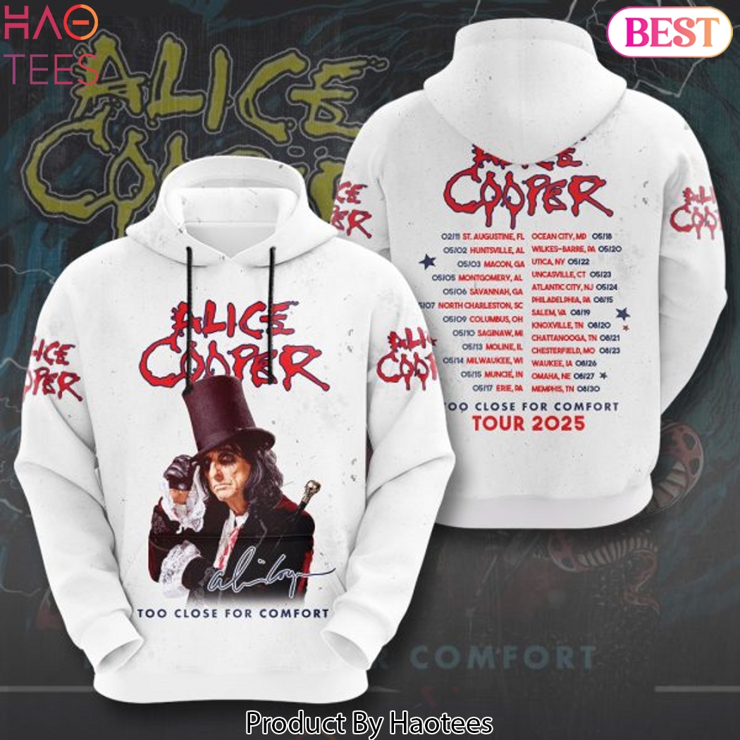 Alice Cooper Too Close For Comfort Signature Design Hoodie Alice Cooper Too Close For Comfort Signature Design Hoodie