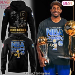 Andre Iguodala 9 Forever Golden State Warriors 4X Champs Signature Design Hoodie