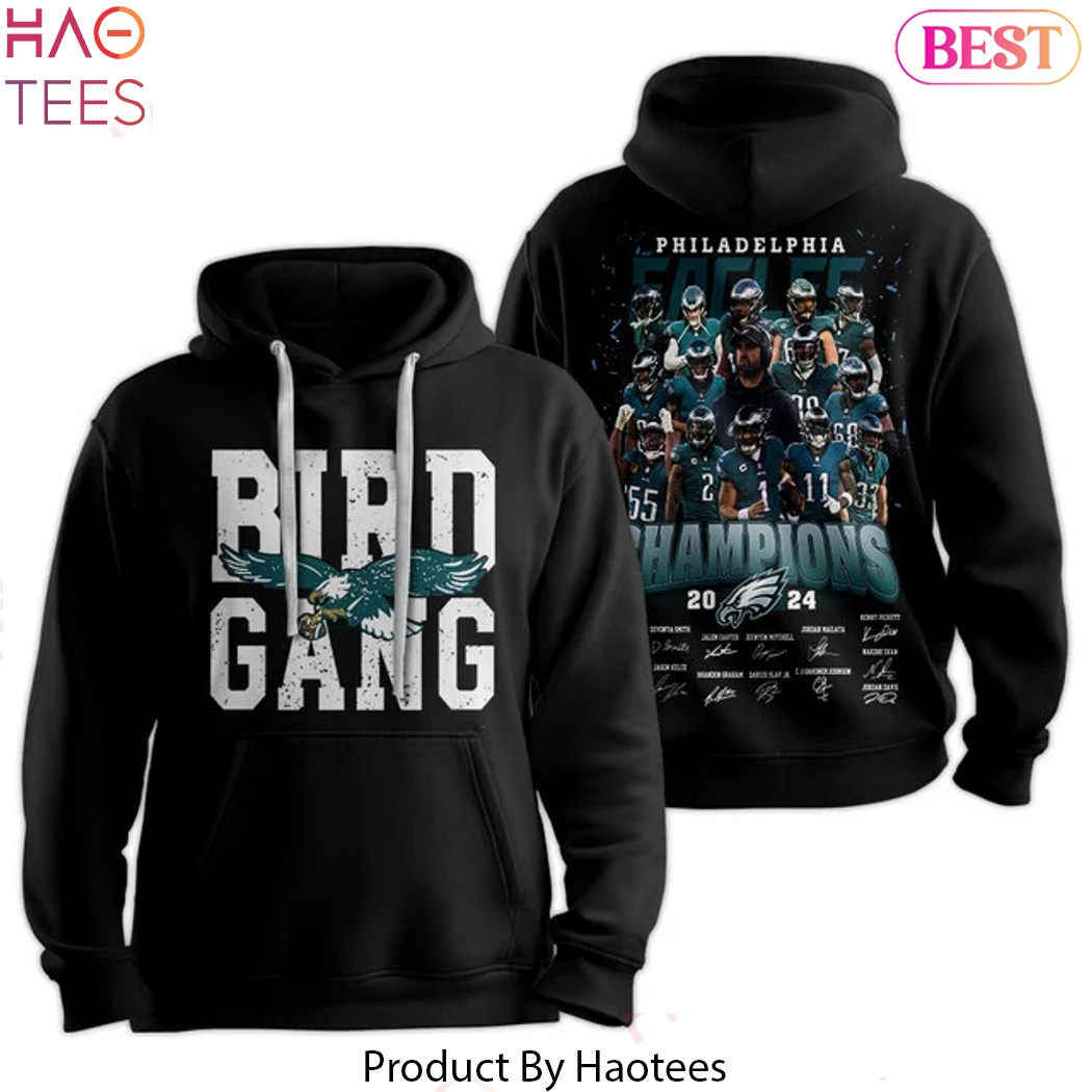 Bird Gang Philadelphia Eagles Super Bowl LIX Champions 2024 Signature Design Hoodie Bird Gang Philadelphia Eagles Super Bowl LIX Champions 2024 Signature Design Hoodie