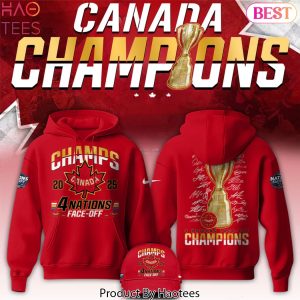 Canada 2025 4 Nations Face Off Champions Signature Design Hoodie