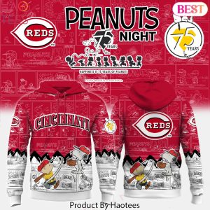 Cincinnati Reds x Peanuts Night 75 Years Design Hoodie
