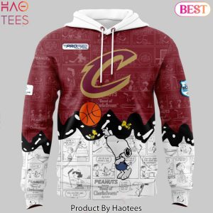 Cleveland Cavaliers x Peanuts 75th Anniversary Design Hoodie