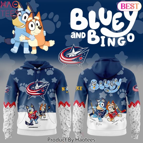 Columbus Blue Jackets x Bluey And Bingo Design Hoodie