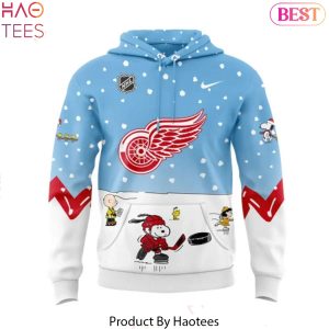 Detroit Red Wings Peanuts & Snoopy Night Design Hoodie
