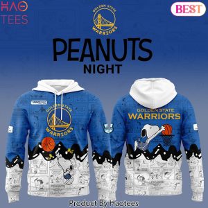 Golden State Warriors 75th Anniversary Of Peanuts Design Hoodie