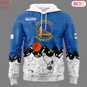 Golden State Warriors 75th Anniversary Of Peanuts Design Hoodie