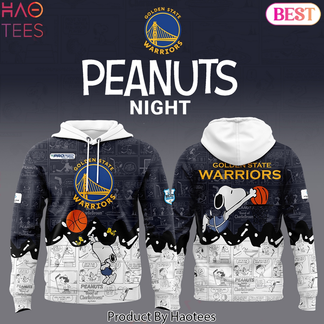 Golden State Warriors x Peanuts 75th Anniversary Design Hoodie