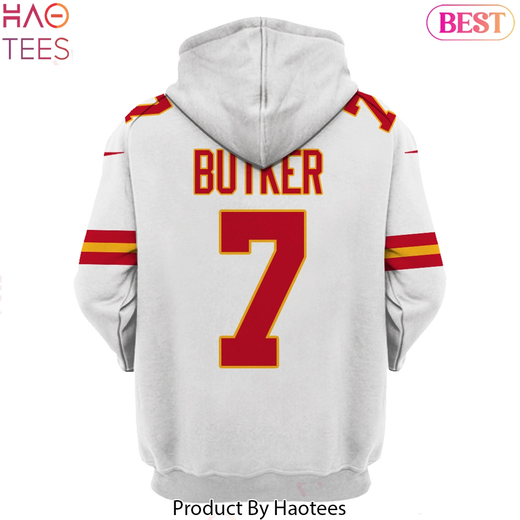 Harrison Butker Kansas City Chiefs Design Hoodie - White Harrison Butker Kansas City Chiefs Design Hoodie - White