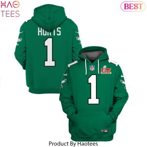 Jalen Hurts Philadelphia Eagles Super Bowl LIX Design Hoodie