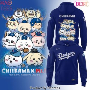 Los Angeles Dodgers x Chiikawa 2025 Design Hoodie – Blue