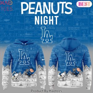 Los Angeles Dodgers x Peanuts Night Design Hoodie – Blue