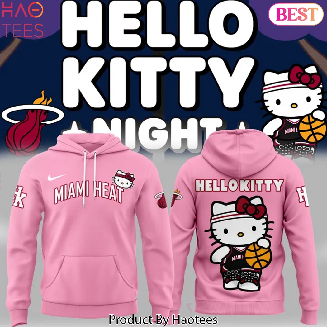 Miami Heat x Hello Kitty Design Hoodie - Pink Miami Heat x Hello Kitty Design Hoodie - Pink