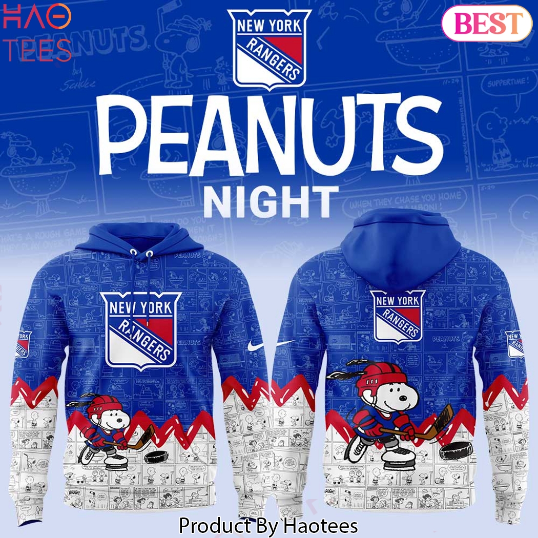 New York Rangers Anniversary Of Peanuts Design Hoodie New York Rangers Anniversary Of Peanuts Design Hoodie