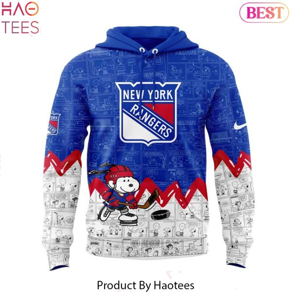 New York Rangers Anniversary Of Peanuts Design Hoodie