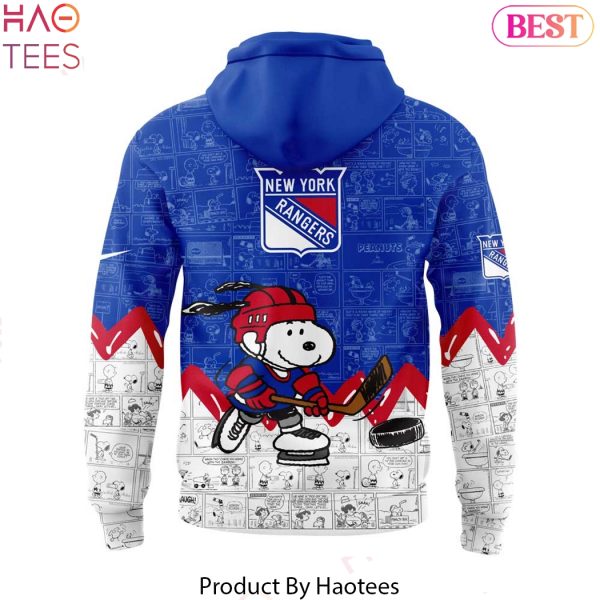New York Rangers Anniversary Of Peanuts Design Hoodie