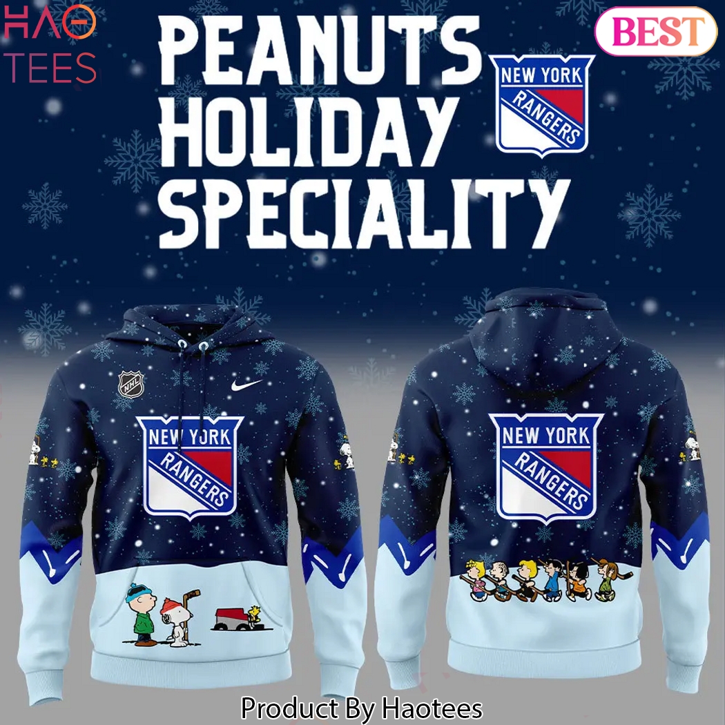 New York Rangers Peanuts & Snoopy Night Design Hoodie New York Rangers Peanuts & Snoopy Night Design Hoodie