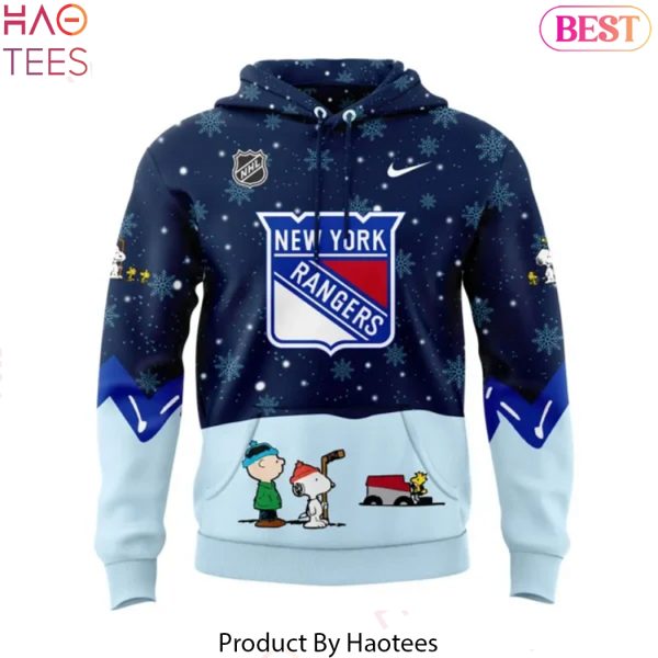 New York Rangers Peanuts & Snoopy Night Design Hoodie