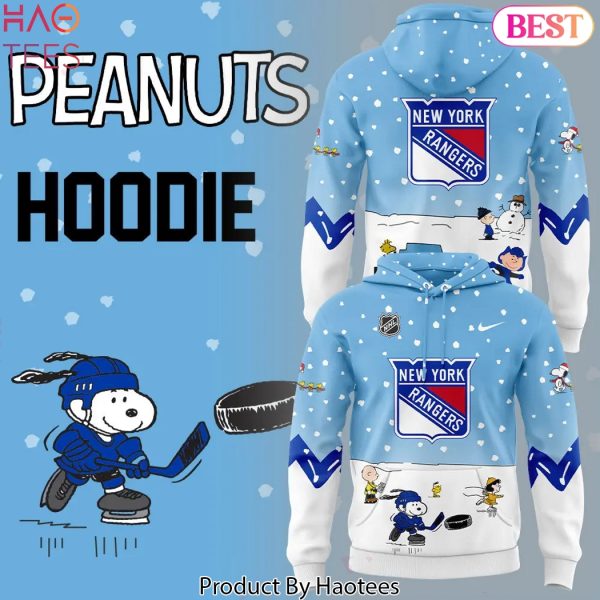 New York Rangers Peanuts & Snoopy Night Design Hoodie – Blue