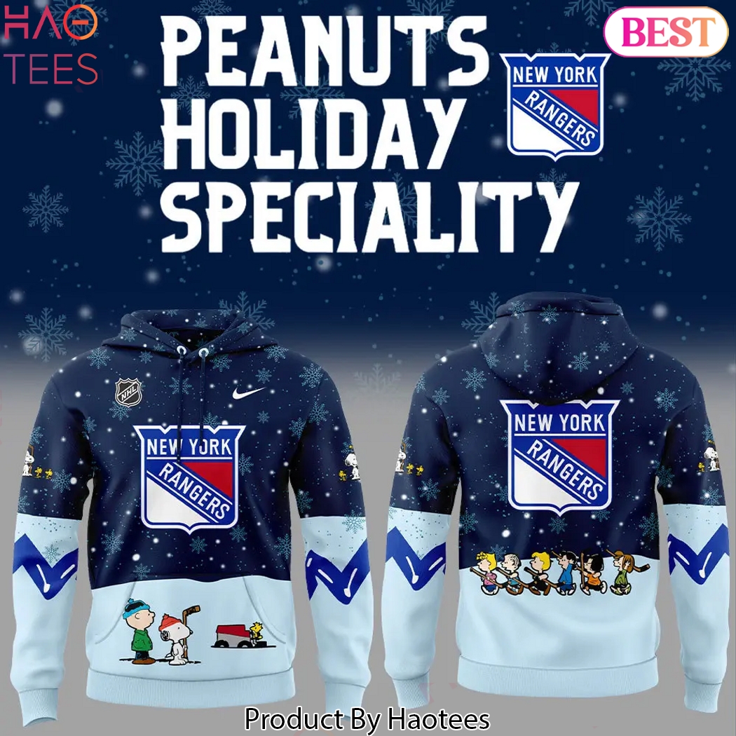 New York Rangers Peanuts & Snoopy Night Logo Special Hoodie New York Rangers Peanuts & Snoopy Night Logo Special Hoodie